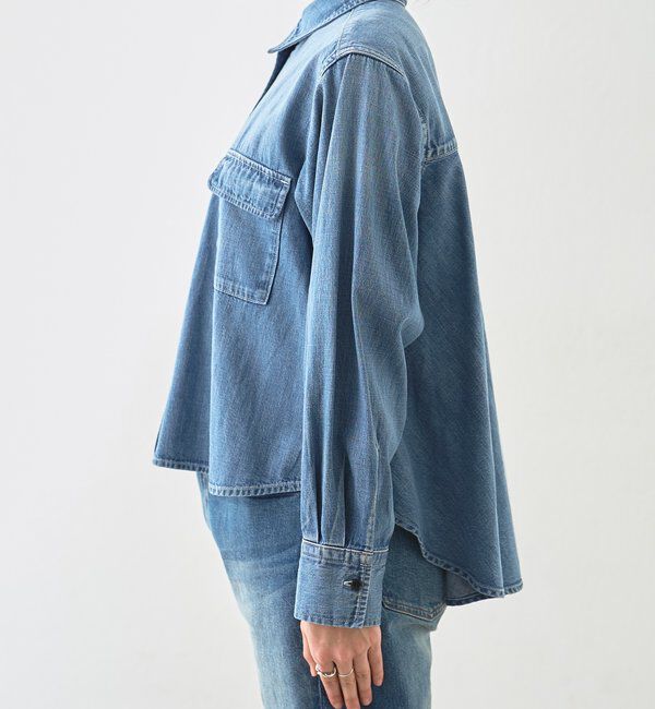  「【RIMH（リムエイチ）】バックフレアショートシャツ」|シャツ・ブラウス|