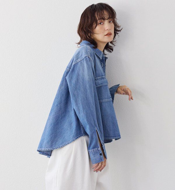  「【RIMH（リムエイチ）】バックフレアショートシャツ」|シャツ・ブラウス|