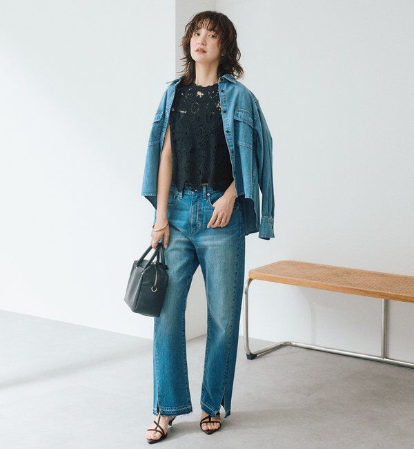  「【RIMH（リムエイチ）】バックフレアショートシャツ」|シャツ・ブラウス|