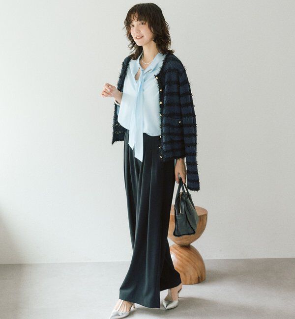  「【上品見え】ツイードショートカーディガン」|カーディガン|