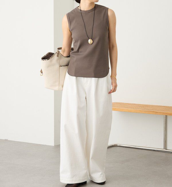  「【A・MONN(アモン)】ホワイトデニムパンツ」|デニム|