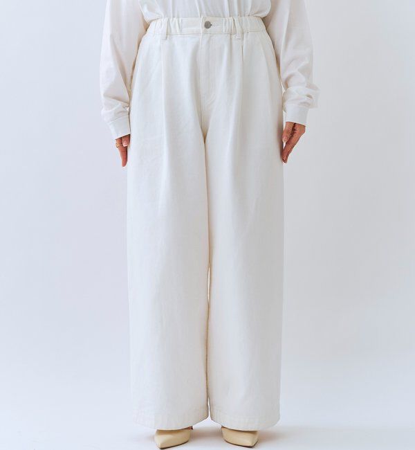  「【A・MONN(アモン)】ホワイトデニムパンツ」|デニム|