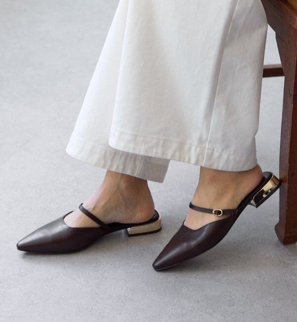  「【さりげないアクセントに】ゴールドポイントミュール」|その他|