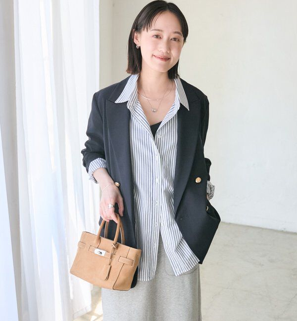  「【オンオフ使える】ドライギャバピークドラペルジャケット」|テーラードジャケット|