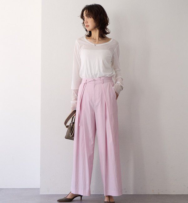  「【レイヤードに最適】チュールキリカエカットソー」|Tシャツ・カットソー|