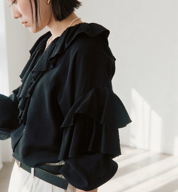  「【着映え】フリルディテールブラウス」|シャツ・ブラウス|