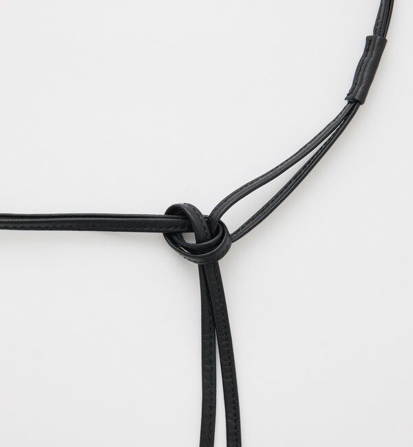  「【ウエストのアクセントに】レザーコードベルト」|ベルト|