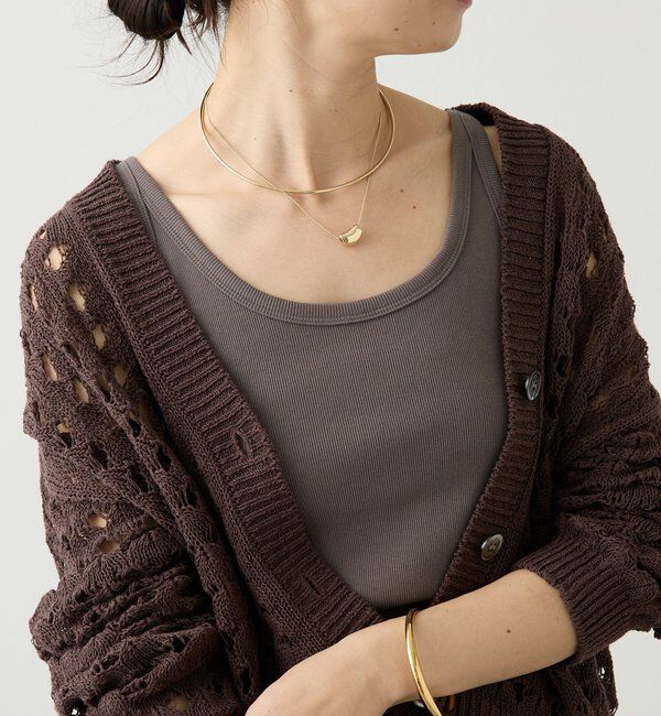  「【レイヤードスタイルに◎】ミニマルテレコタンク」|キャミソール|