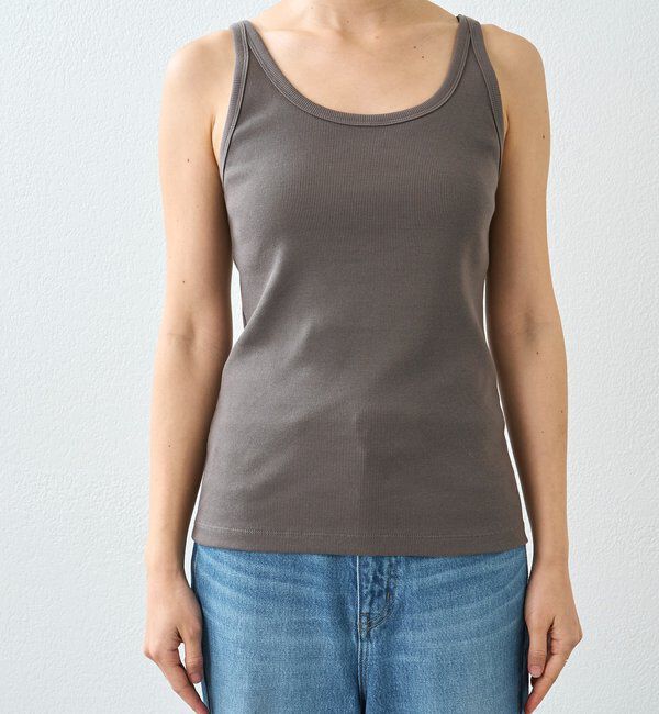  「【レイヤードスタイルに◎】ミニマルテレコタンク」|キャミソール|