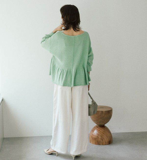  「【大人の甘さを演出】ルーズペプラムニット」|ニット・セーター|