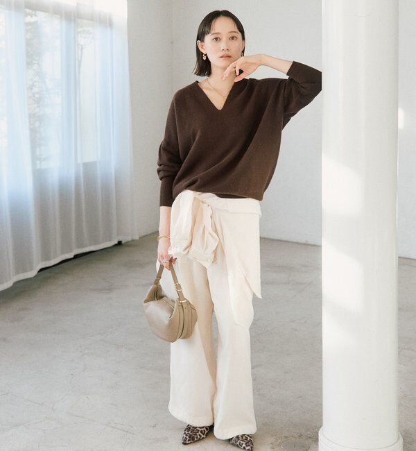  「【セットアップ可/こなれ感抜群】ガーメントダイ2wayワイドパンツ」|チノ|