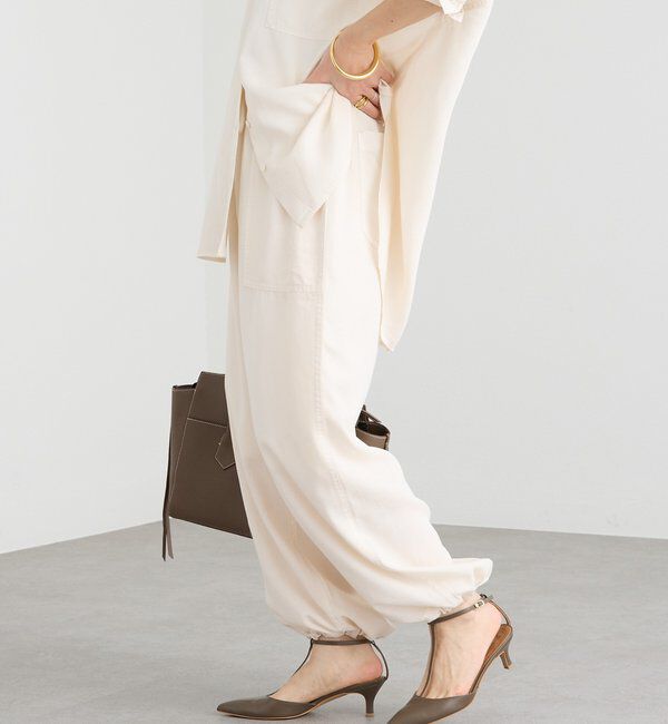  「【セットアップ可/こなれ感抜群】ガーメントダイ2wayワイドパンツ」|チノ|