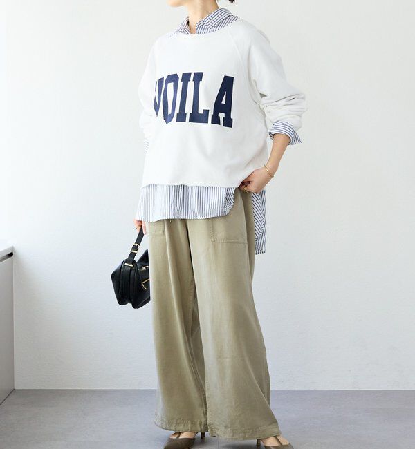  「【セットアップ可/こなれ感抜群】ガーメントダイ2wayワイドパンツ」|チノ|