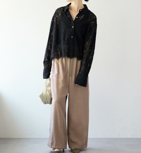  「【セットアップ可/こなれ感抜群】ガーメントダイ2wayワイドパンツ」|チノ|