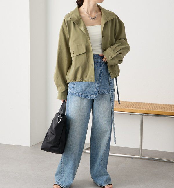  「【A・MONN(アモン)】DENIM apron」|デニム|