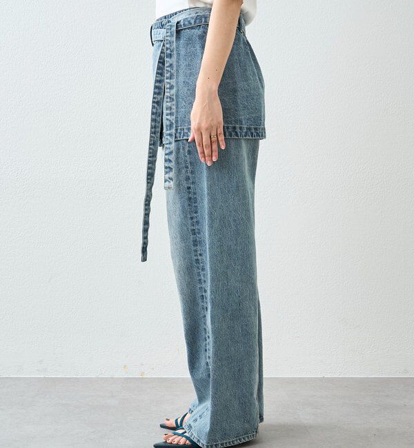  「【A・MONN(アモン)】DENIM apron」|デニム|