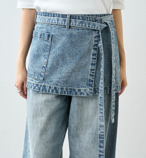  「【A・MONN(アモン)】DENIM apron」|デニム|