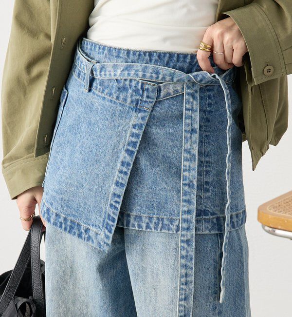 「【A・MONN(アモン)】DENIM apron」|デニム|