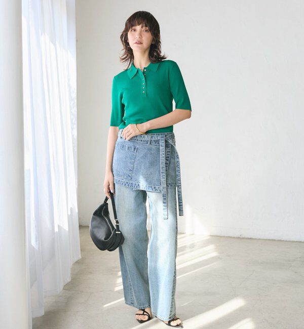  「【A・MONN(アモン)】DENIM apron」|デニム|