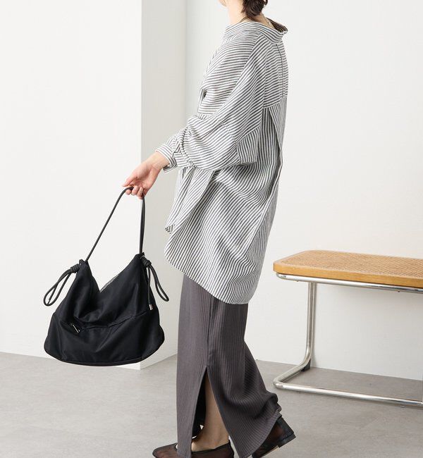 「予約【女性らしい抜け感】リネン混ストライプシャツ」|シャツ・ブラウス|
