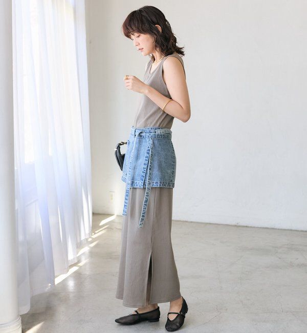  「【シリーズ累計販売数一万枚突破！】2WAYリブタンクワンピース」|ワンピース|