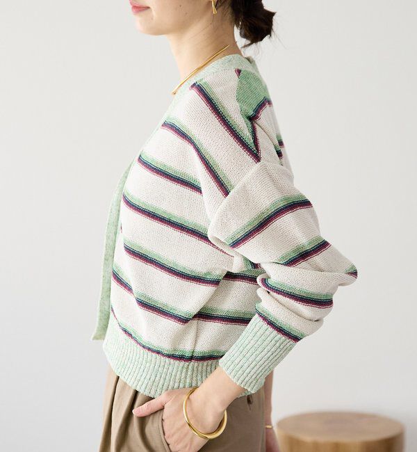  「【存在感抜群】マルチボーダーカーデ」|カーディガン|