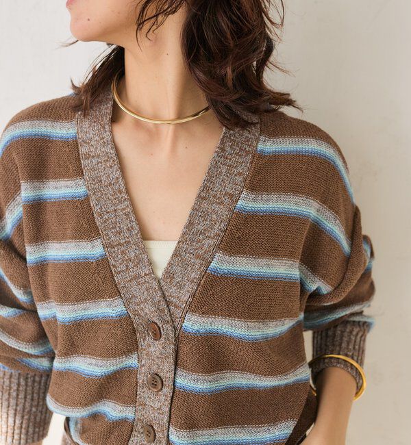  「【存在感抜群】マルチボーダーカーデ」|カーディガン|