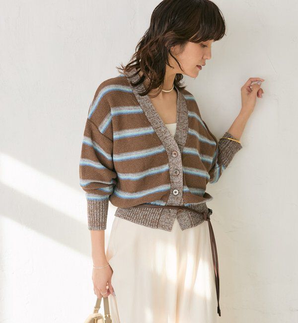  「【存在感抜群】マルチボーダーカーデ」|カーディガン|