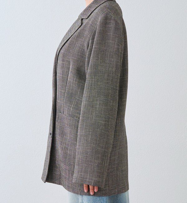  「予約【洗練されたムードに】カラミチェックオーバージャケット」|テーラードジャケット|