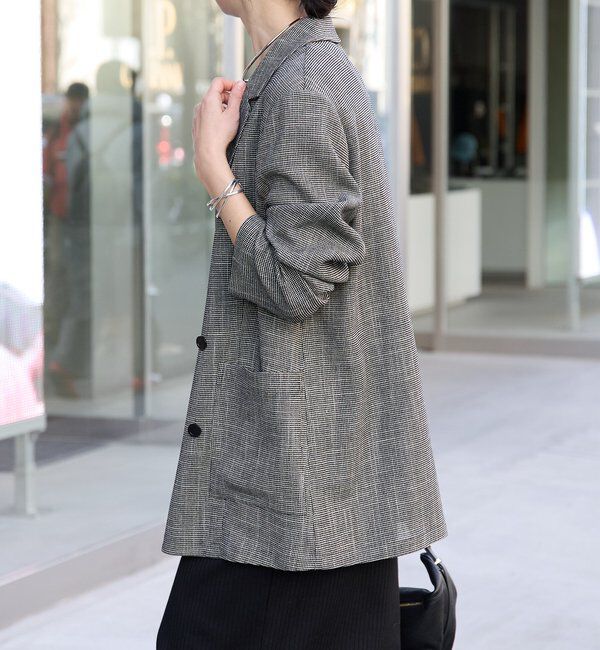  「予約【洗練されたムードに】カラミチェックオーバージャケット」|テーラードジャケット|