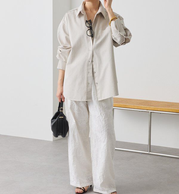  「【セットアップ着用可能】ガーメントダイコットンツイルシャツ」|シャツ・ブラウス|