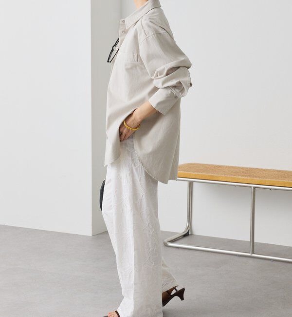  「【セットアップ着用可能】ガーメントダイコットンツイルシャツ」|シャツ・ブラウス|