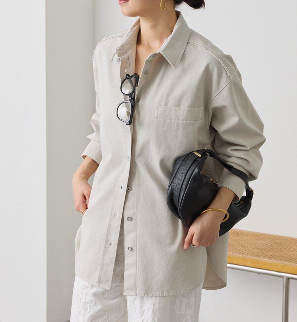 「【セットアップ着用可能】ガーメントダイコットンツイルシャツ」|シャツ・ブラウス|