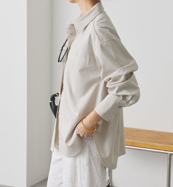  「【セットアップ着用可能】ガーメントダイコットンツイルシャツ」|シャツ・ブラウス|
