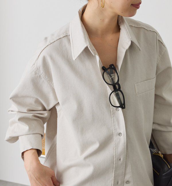  「【セットアップ着用可能】ガーメントダイコットンツイルシャツ」|シャツ・ブラウス|