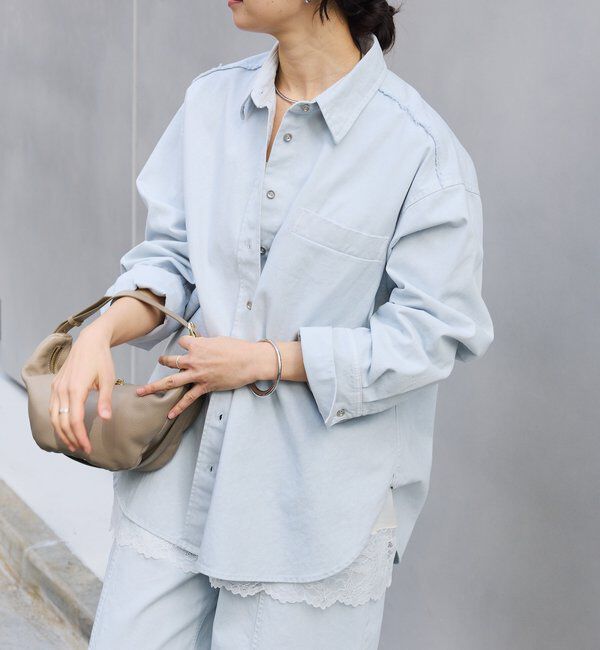 「【セットアップ着用可能】ガーメントダイコットンツイルシャツ」|シャツ・ブラウス|
