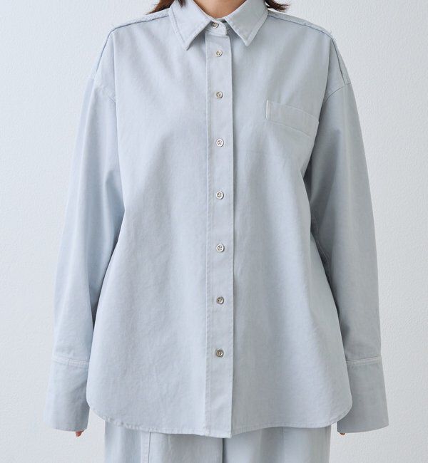  「【セットアップ着用可能】ガーメントダイコットンツイルシャツ」|シャツ・ブラウス|
