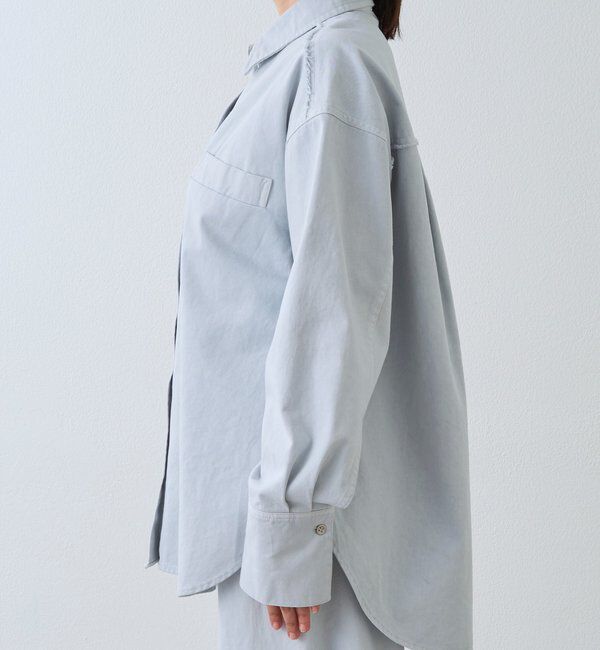  「【セットアップ着用可能】ガーメントダイコットンツイルシャツ」|シャツ・ブラウス|