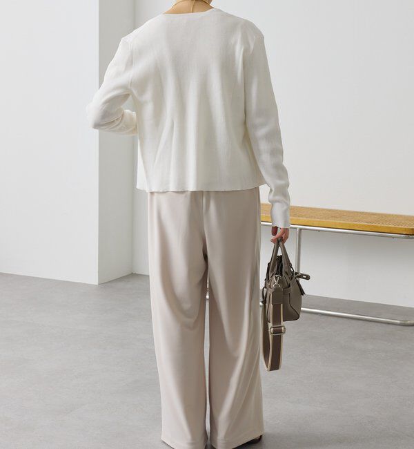  「【3サイス展開】ジャージータックワイドスラックス」|チノ|