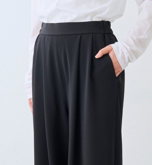  「【3サイス展開】ジャージータックワイドスラックス」|チノ|