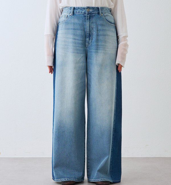  「予約【エッジを効かせたデザイン】ラインバギーデニム」|デニム|