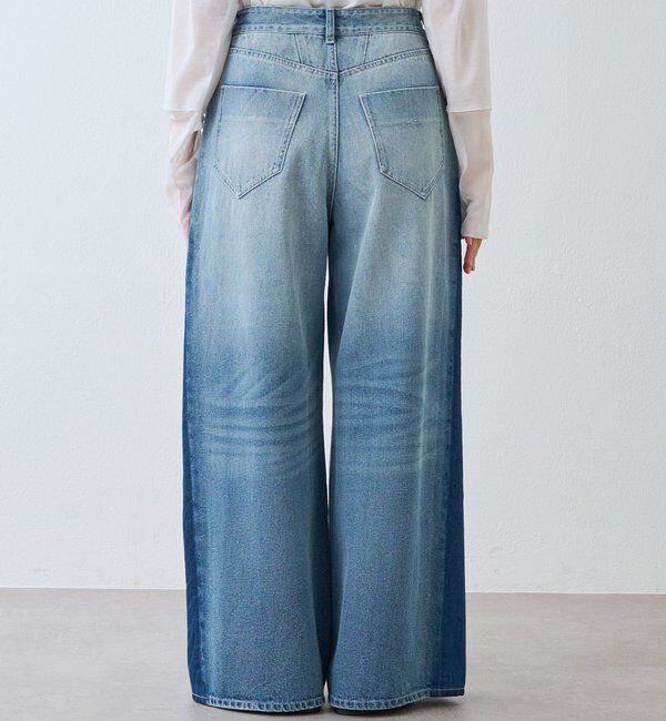  「予約【エッジを効かせたデザイン】ラインバギーデニム」|デニム|