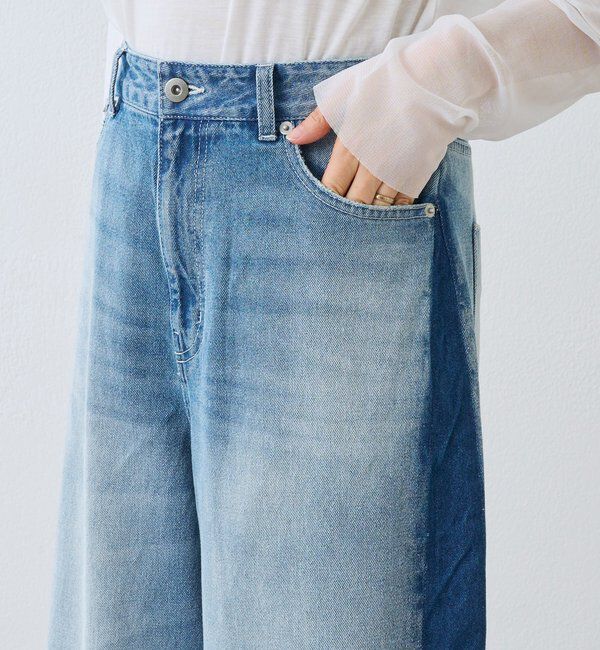  「予約【エッジを効かせたデザイン】ラインバギーデニム」|デニム|