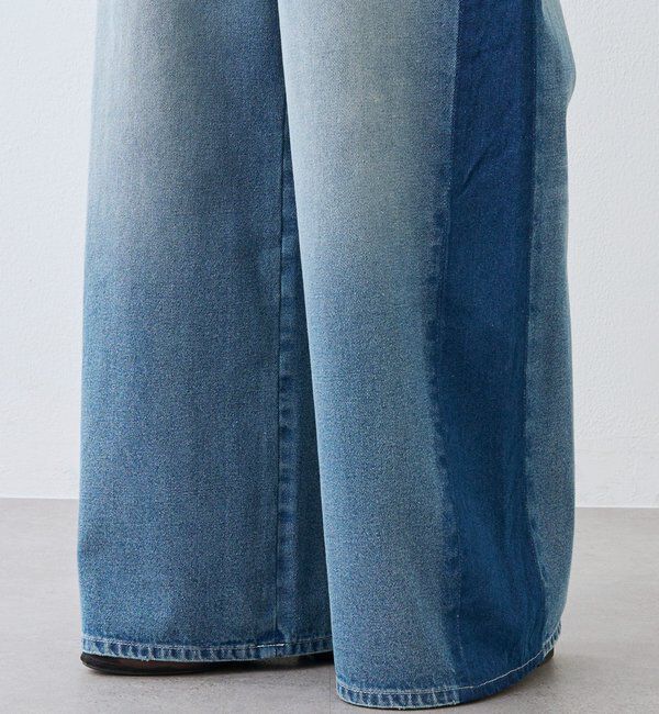  「予約【エッジを効かせたデザイン】ラインバギーデニム」|デニム|