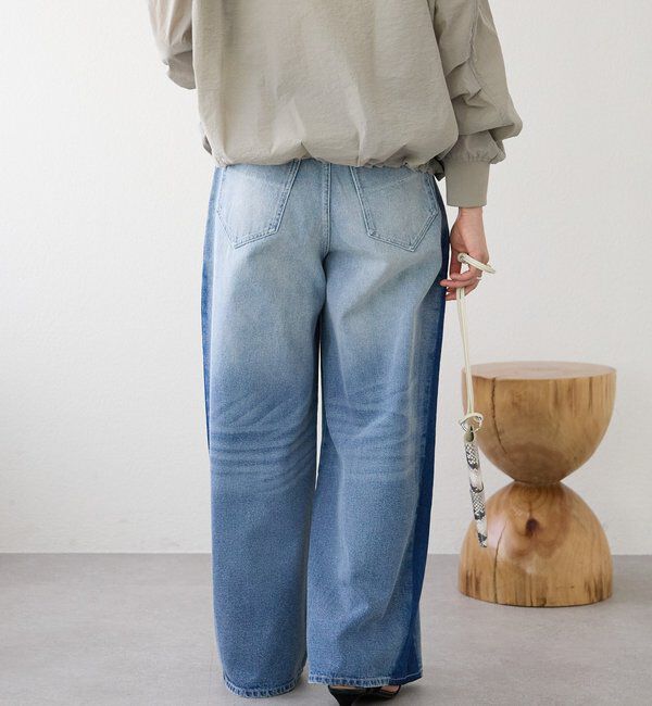  「予約【エッジを効かせたデザイン】ラインバギーデニム」|デニム|