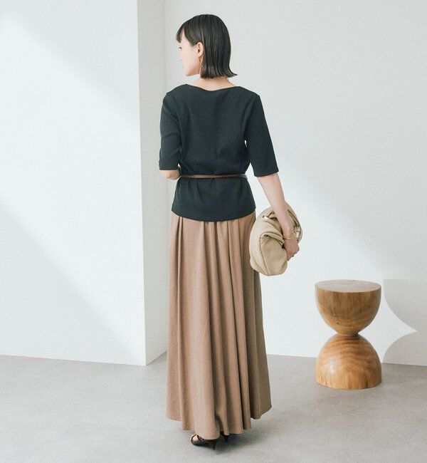  「【接触冷感/透湿/紫外線防止】5分袖フライスTee」|Tシャツ・カットソー|