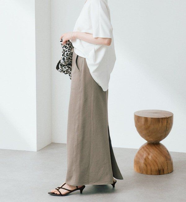  「予約【イージーな着心地】スエットロングスカート」|スカート|