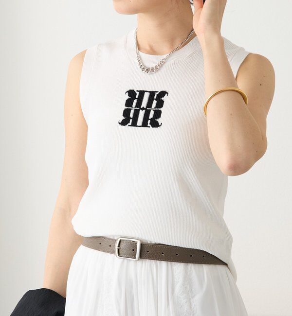  「【快適な着心地】ロゴタンクニット」|ニット・セーター|オフホワイト