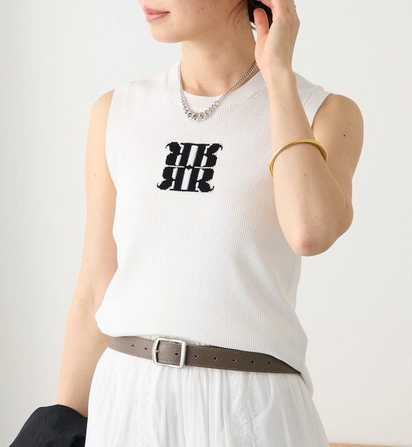  「【快適な着心地】ロゴタンクニット」|ニット・セーター|