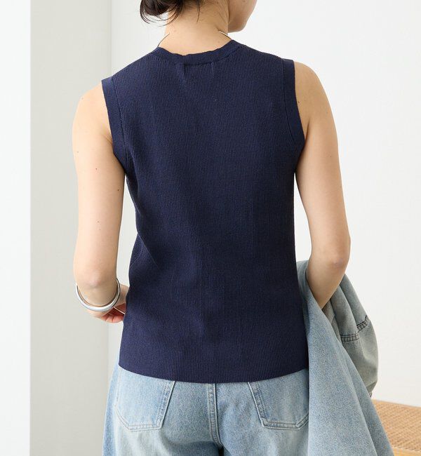  「【快適な着心地】ロゴタンクニット」|ニット・セーター|